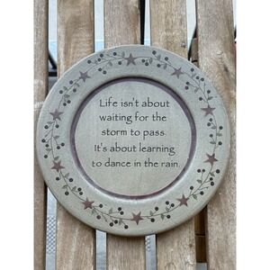 Barbara Lloyd Hearthside Collection Wood Plates Inspirational Wall Decor Set
